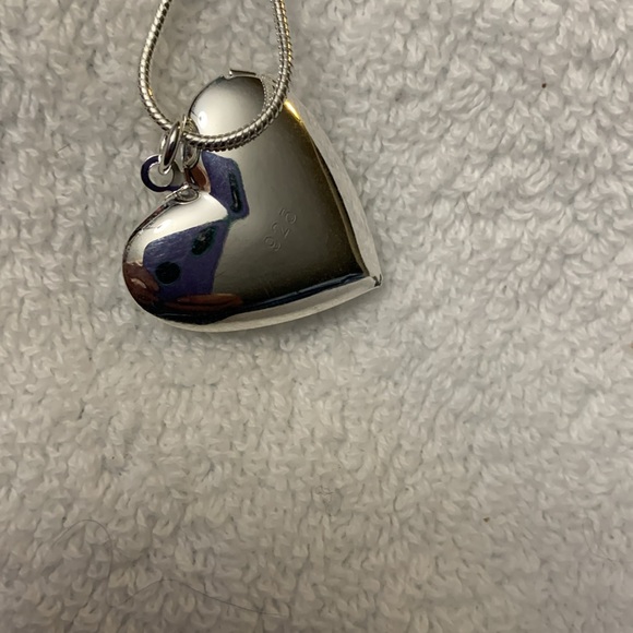 925 silver heart locket necklace with  snake chain​ - Picture 5 of 6